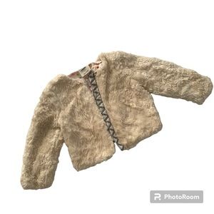 OshKosh Fuzzy Cream Facy Coat
